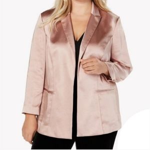INC International Concepts Dusk Open Blazer in Mauve Rose Size 3X NWT